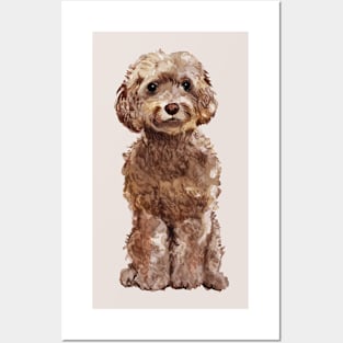 Watercolor Cockapoo Dog Posters and Art